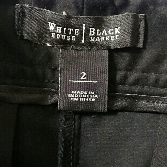 White House Black Market Black Casual Cuffed Shorts With Silver Hardware Size 2 - Picture 5 of 6